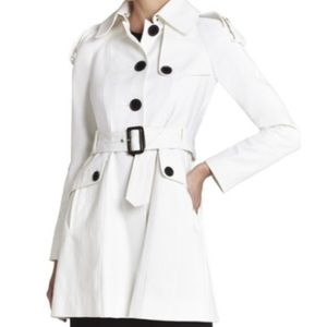 BCBG Maxazria White Trench Coat